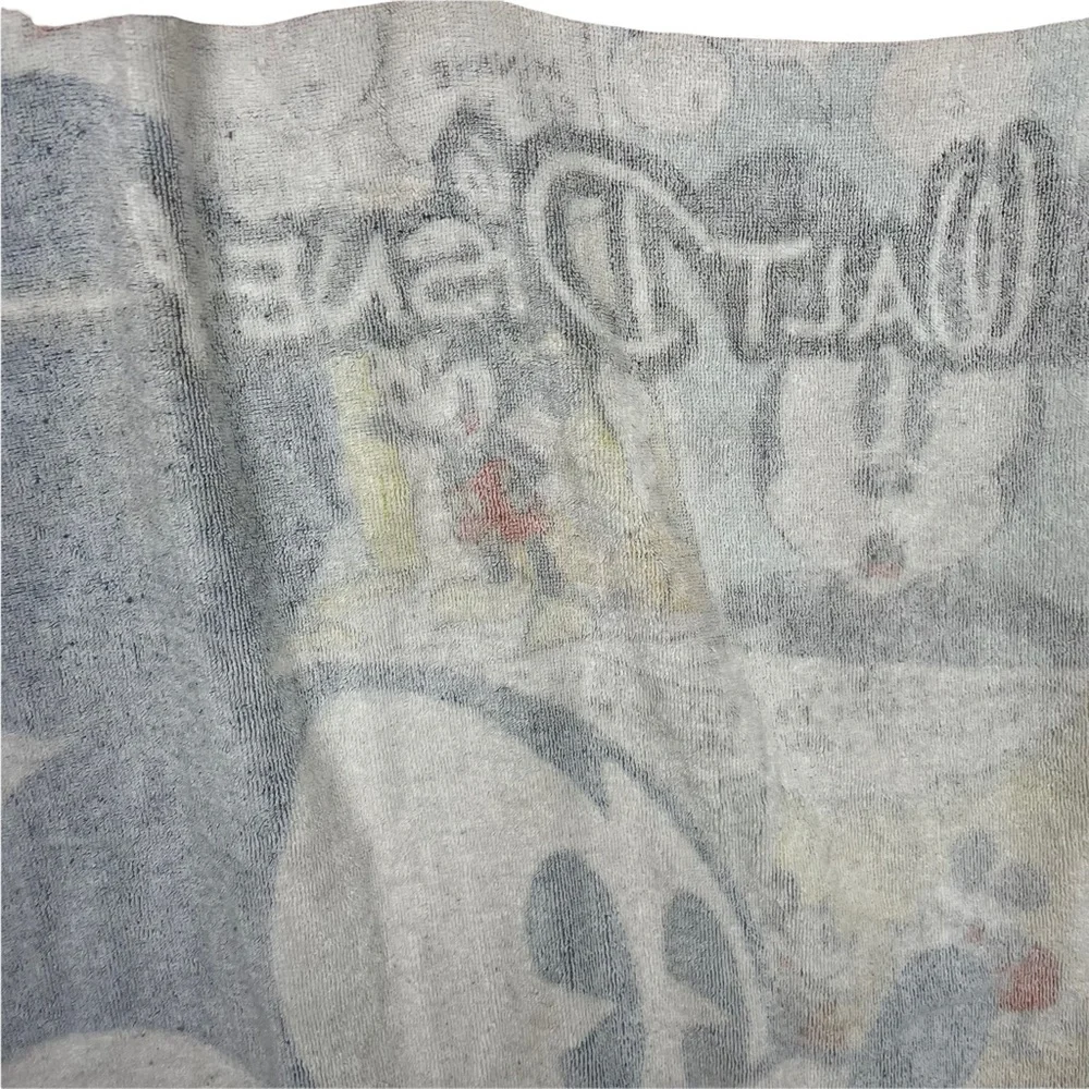 Vintage Disney Mickey Mouse Cartoon Beach Towel Minnie Goofy Donald Duck 40”x56”